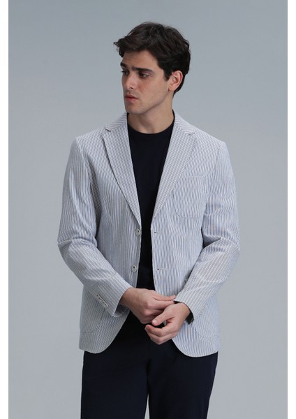 Cosby Spor Erkek Blazer Ceket Slim Fit Saks