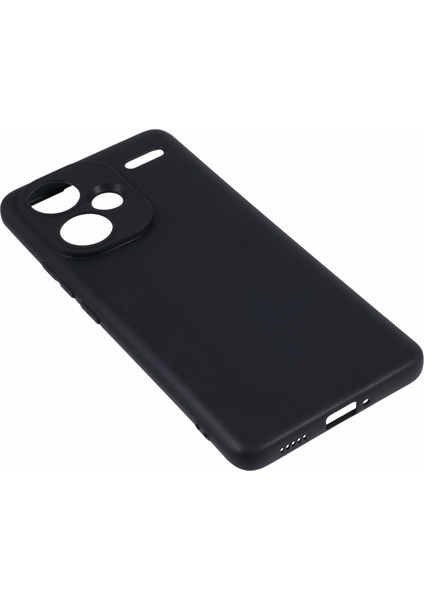 Xiaomi Redmi Note 13 Pro+5g Telefon Kılıfı Parlak Yüzey Yumuşak Tpu Arka Kapak-Siyah (Yurt Dışından)