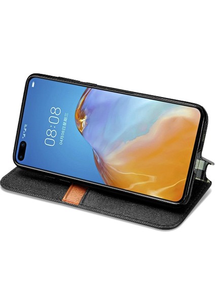 Huawei P40 Deri Kılıf Kapak Kapak Moda Tasarım Cüzdan (Yurt Dışından) fırsatları