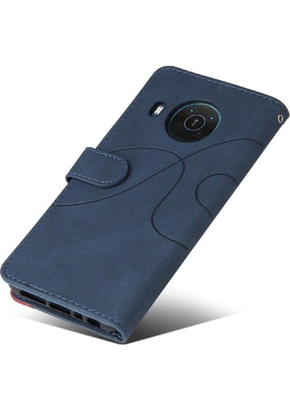 Nokia X10/X20 Pu Deri Flip Folio Kılıf Kickstand Koruyucu (Yurt Dışından)