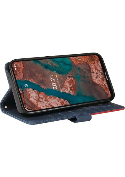 Nokia X10/X20 Pu Deri Flip Folio Kılıf Kickstand Koruyucu (Yurt Dışından)