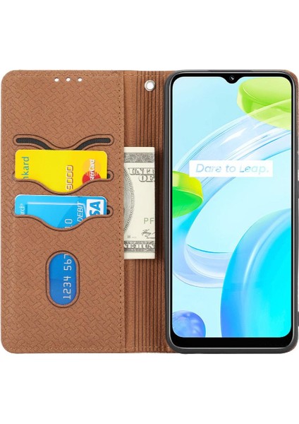 Realme C30/C30S/NARZO 50I Prime Flip Folio Kitap El Cüzdan Kartı Için Kılıf (Yurt Dışından)