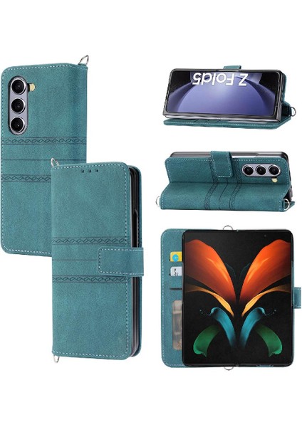 Samsung Galaxy Z Için Flip Case Magnetic 5 Manyetik Kapatma Cüzdan Kılıf Pu (Yurt Dışından)
