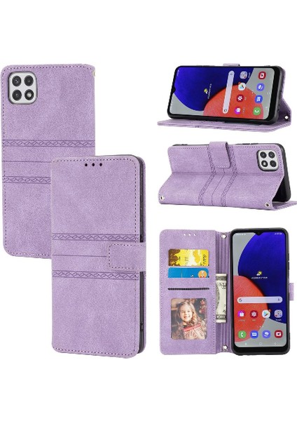 Samsung Galaxy A22 Için Flip Case 5g/ F42 5g Manyetik Kapatma Kickstand Pu (Yurt Dışından)