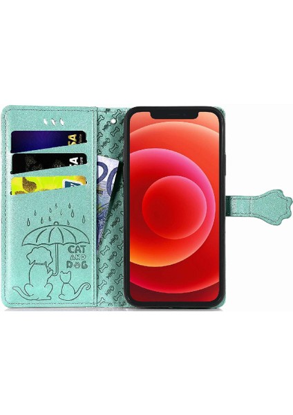 Iphone 12 Için Kılıf Mini Kapak Kapak Karikatür Hayvanlar Darbeye Deri (Yurt Dışından)