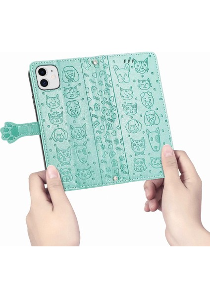Iphone 12 Için Kılıf Mini Kapak Kapak Karikatür Hayvanlar Darbeye Deri (Yurt Dışından)