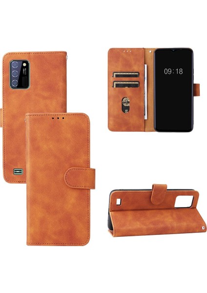 Kart Tutucu Kickstand ile Qukitel C25 Deri Folio Flip Case Için Kılıf (Yurt Dışından)