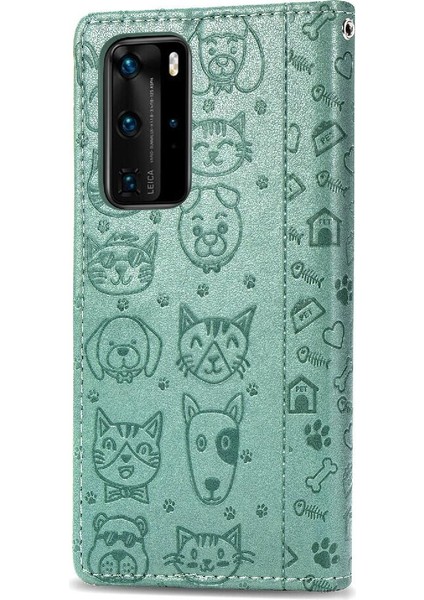 Huawei P40 Pro Flip Kapak Için Kılıf Kısa Kayış Deri Kılıf Darbeye (Yurt Dışından) indirimleri