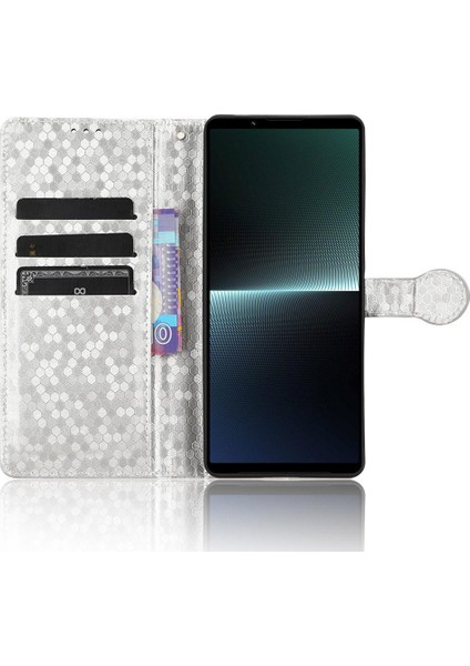 Sony Xperia 1 Ⅴ Için Kılıf Manyetik Toka Deri Cüzdan Kapak Geometrik (Yurt Dışından)