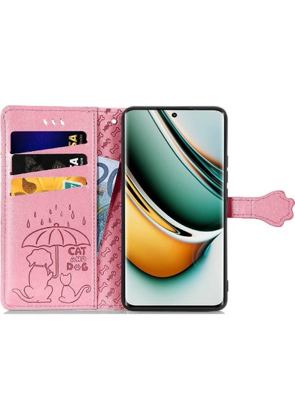 Realme 11 Pro Karikatür Hayvanlar Için Kılıf Kısa Kayış Kapak Kapak Darbeye (Yurt Dışından)