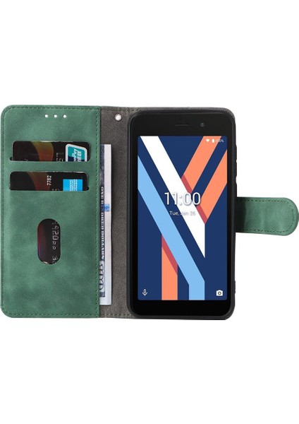 Wiko Y52 Deri Folio Flip Case Koruyucu Kapak Kartı Için Kılıf Tam (Yurt Dışından)