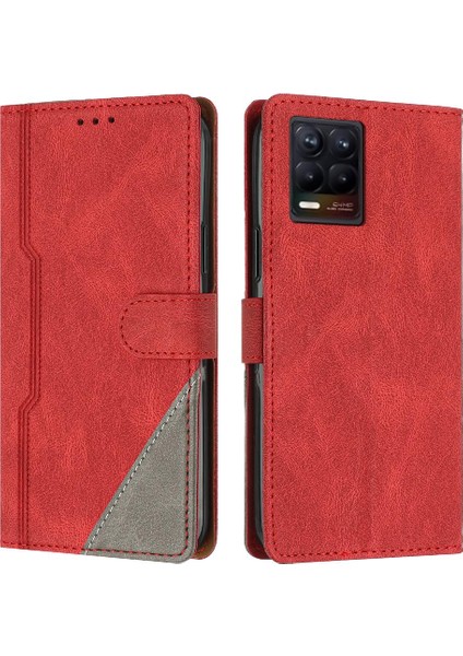 Realme 8 4g/8 Pro Kart Yuvaları Için Kılıf Kapak Handy Standı Pu Deri (Yurt Dışından)