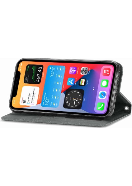Iphone 12 Için Kılıf Promax Basit Iş Kapak Çevirin Deri Kılıf Cüzdan (Yurt Dışından)