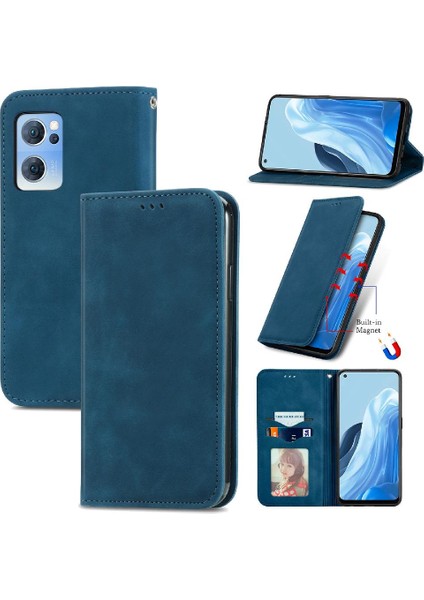 Oppo Oppo 7 5g Için Basit Iş Kordon Cüzdan Deri Kılıf (Yurt Dışından)