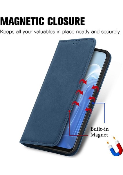 Oppo Oppo 7 5g Için Basit Iş Kordon Cüzdan Deri Kılıf (Yurt Dışından)