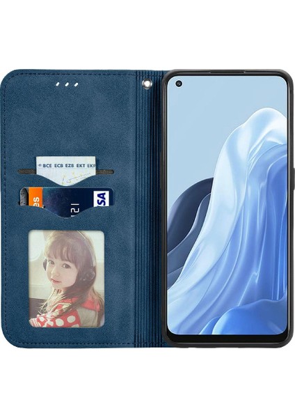 Oppo Oppo 7 5g Için Basit Iş Kordon Cüzdan Deri Kılıf (Yurt Dışından)