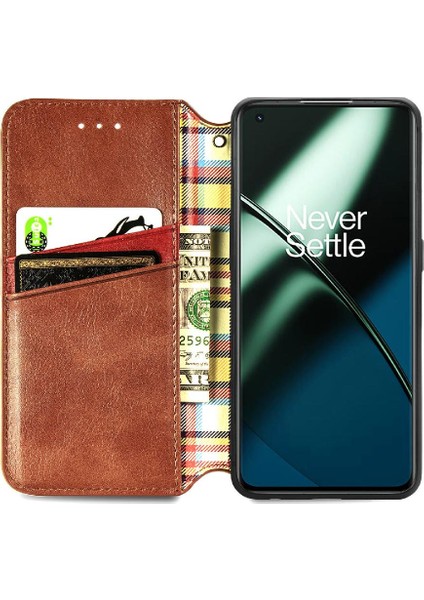 Oneplus 11 Için Kılıf Deri Kılıf Moda Tasarım Kapak Kapak Zarif (Yurt Dışından) modelleri