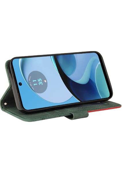 Motorola G14 4g Iki Renkli Dikiş Pu Deri Flip Folio Kılıf (Yurt Dışından) fırsatları