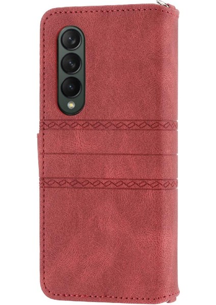 Samsung Galaxy Z Için Flip Case 5 3 5g Cüzdan Kılıf Kickstand Manyetik Pu (Yurt Dışından)