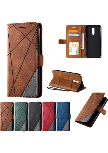 Nokıa 3.2 Darbeye Dayanıklı Manyetik Kart Tutucu Kickstand Pu Deri (Yurt Dışından)