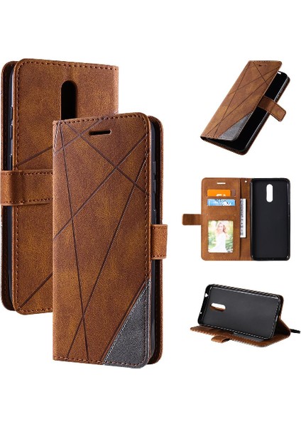 Nokıa 3.2 Darbeye Dayanıklı Manyetik Kart Tutucu Kickstand Pu Deri (Yurt Dışından)