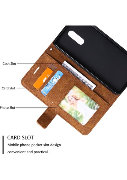 Nokıa 3.2 Darbeye Dayanıklı Manyetik Kart Tutucu Kickstand Pu Deri (Yurt Dışından)