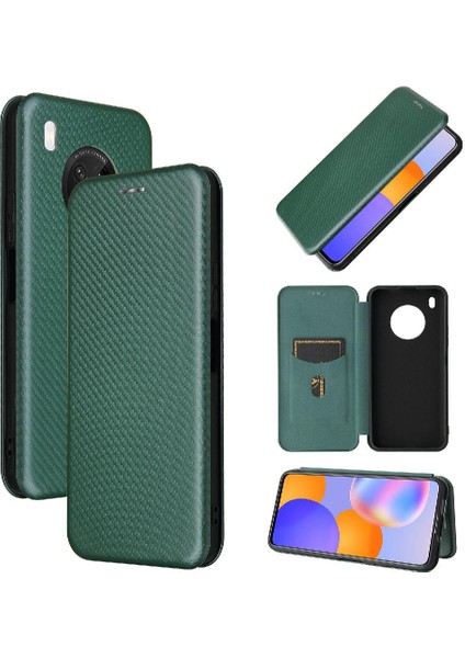 Kart ile Huawei Y9A Tam Koruma Deri Folio Flip Case Için Kılıf (Yurt Dışından)