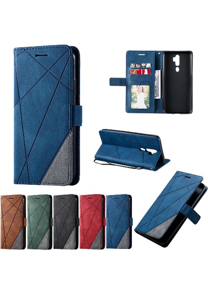 Oppo A5 Için Kılıf 2020/A9 2020 Manyetik Pu Deri Kart Tutucu Kickstand (Yurt Dışından)