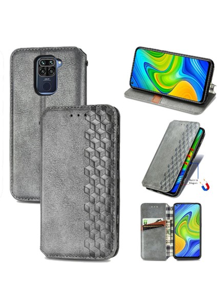 Xıaomı Redmi Not 9 Için Kılıf Moda Tasarım Kapak Çevirin Cüzdan Fonksiyonu (Yurt Dışından)