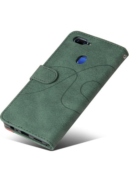 Kart ile Oppo A5/A3S Kickstand Koruyucu Iki Renkli Dikiş Için Kılıf (Yurt Dışından)