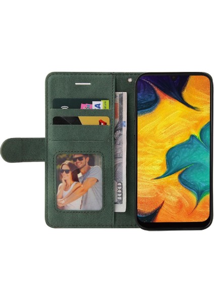 Samsung Galaxy A30/A20 Kart Yuvası Standı ile Iki Renkli Dikiş (Yurt Dışından)