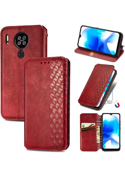 Blackview A80/A80S Cüzdan Fonksiyonu Için Kılıf Moda Tasarım Deri Çanta (Yurt Dışından)