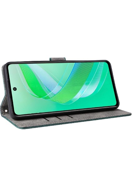 Infinix Akıllı 8/X6525 Kart Yuvaları Için Kılıf Kapak Flip Folio Cüzdan Rfıd Pu (Yurt Dışından)