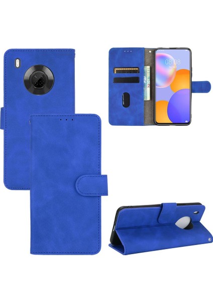 Kart ile Huawei Y9A Tam Koruma Deri Folio Flip Case Için Kılıf (Yurt Dışından)