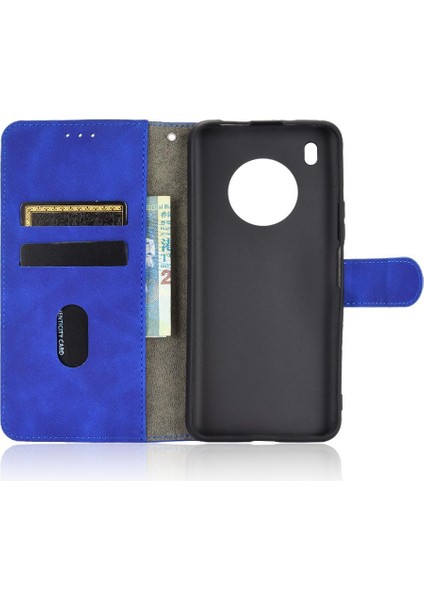 Kart ile Huawei Y9A Tam Koruma Deri Folio Flip Case Için Kılıf (Yurt Dışından)