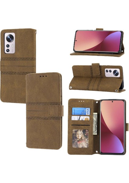 Xiaomi 12 PRO/12S Pro Pu Deri Manyetik Kapatma Cüzdan Için Flip Case (Yurt Dışından)