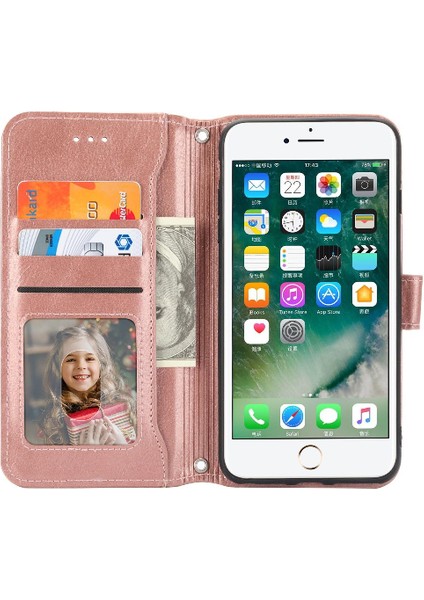 Iphone 6 Için Flip Case Artı/7 Artı/8 Artı Manyetik Kapatma Kickstand Anti (Yurt Dışından)