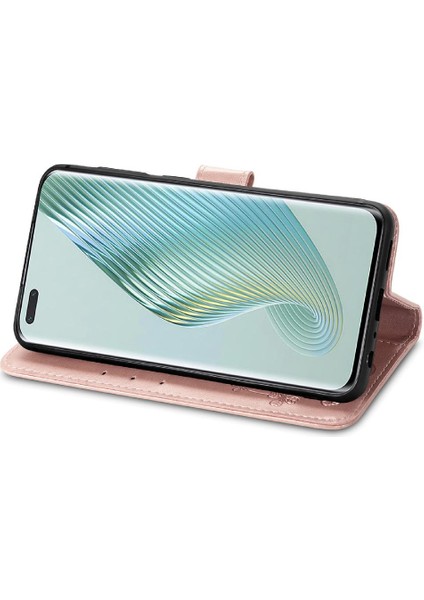 Huawei Honor Magic5 Pro Dört Yapraklı Yonca Flip Kapak Zarif (Yurt Dışından)