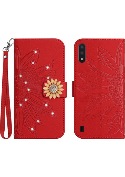 Samsung Galaxy A10/M10 Telefon Kılıfı Kart Tutucu Darbeye Tpu Flip (Yurt Dışından)