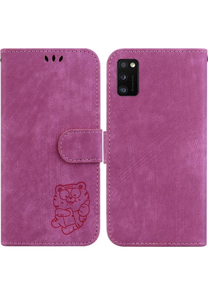 Samsung Galaxy Embossed Kabartmalı Sevimli Kaplan Kartı Cep Cüzdan Kılıf (Yurt Dışından)
