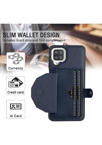 Samsung Galaxy A12 5g Kart Tutucu Premium Pu Deri Kickstand (Yurt Dışından) modelleri
