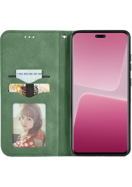 Xiaomi 13 Lite Için Kılıf Deri Kılıf Darbeye Cüzdan Basit Iş (Yurt Dışından) modelleri