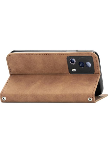Xiaomi 13 Lite Için Kılıf Deri Kılıf Darbeye Cüzdan Basit Iş (Yurt Dışından) modelleri