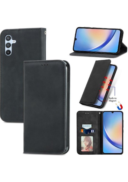 Samsung A34 5g Cüzdan Darbeye Kapak Kapak Basit Iş Durum (Yurt Dışından)