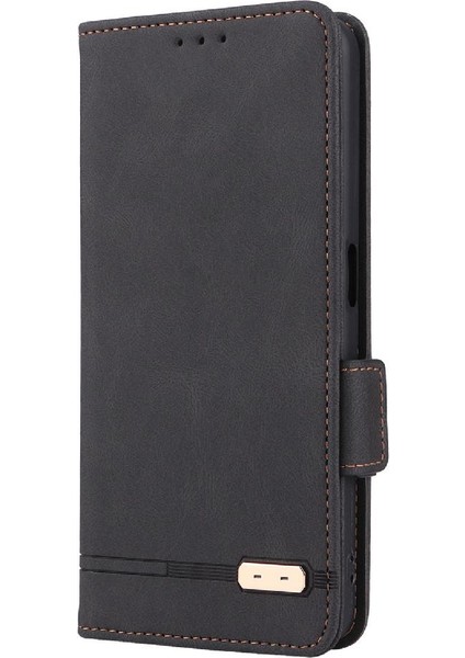 Kart ile Realme V23 5g Kart Ekleme Deri Folio Flip Case Için Kılıf (Yurt Dışından)