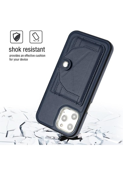 IPhone 13 Için Kılıf Pro Max Kickstand Koruyucu Kapak Kart Tutucu Prim (Yurt Dışından)