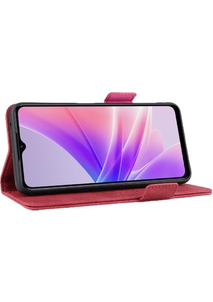 Kart ile Realme V23 5g Kart Ekleme Deri Folio Flip Case Için Kılıf (Yurt Dışından)