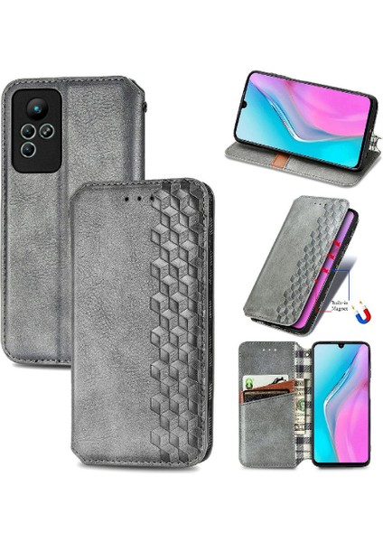 Infinix Not 11 Için Kılıf Cüzdan Fonksiyonu Deri Çanta Zarif Flip (Yurt Dışından)