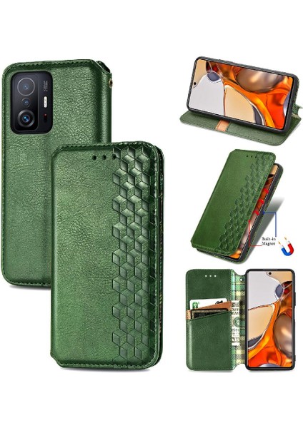 Xıaomı 11T Pro Moda Tasarım Kapak Çevirin Cüzdan Fonksiyonu Deri (Yurt Dışından)