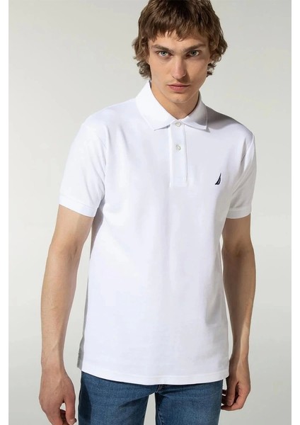 Nautıca Erkek Classıc Fit Beyaz Kısa Kollu Polo